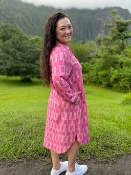 OHE WAHINE BUTTON DOWN DRESS