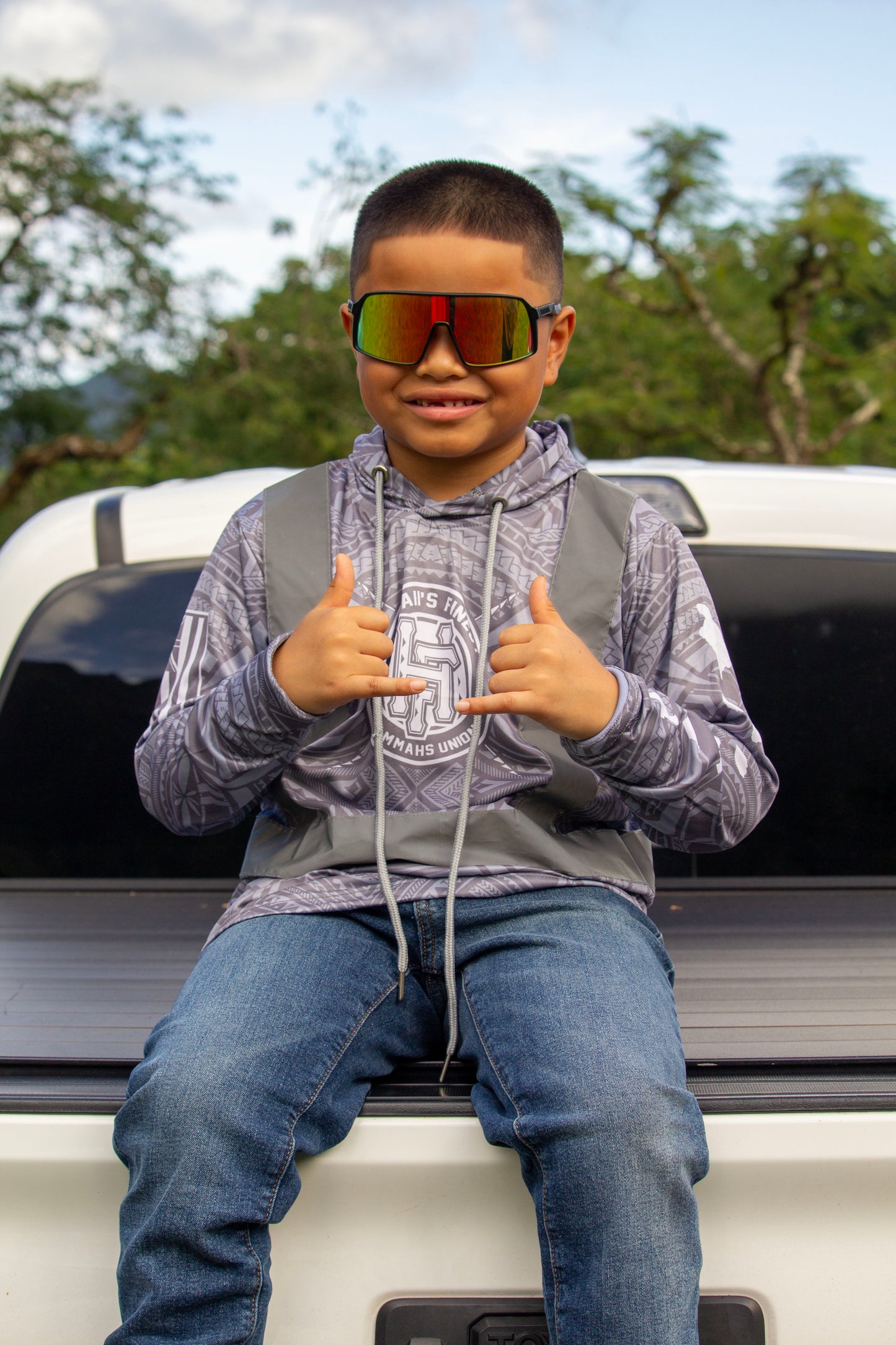 KEIKI HI-VIS DRIFIT HOODIE: SILVER