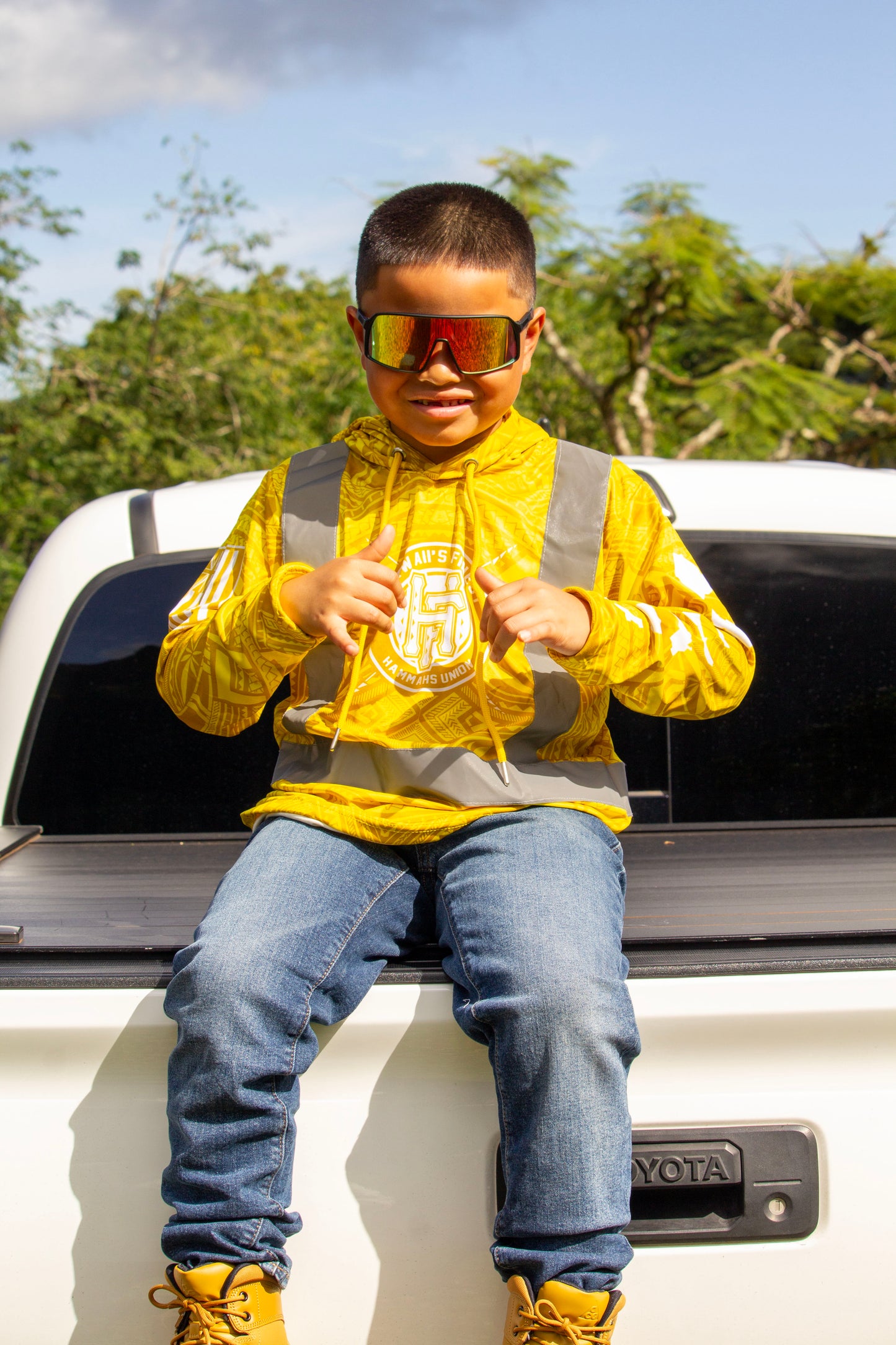 KEIKI HI-VIS DRIFIT HOODIE: YELLOW