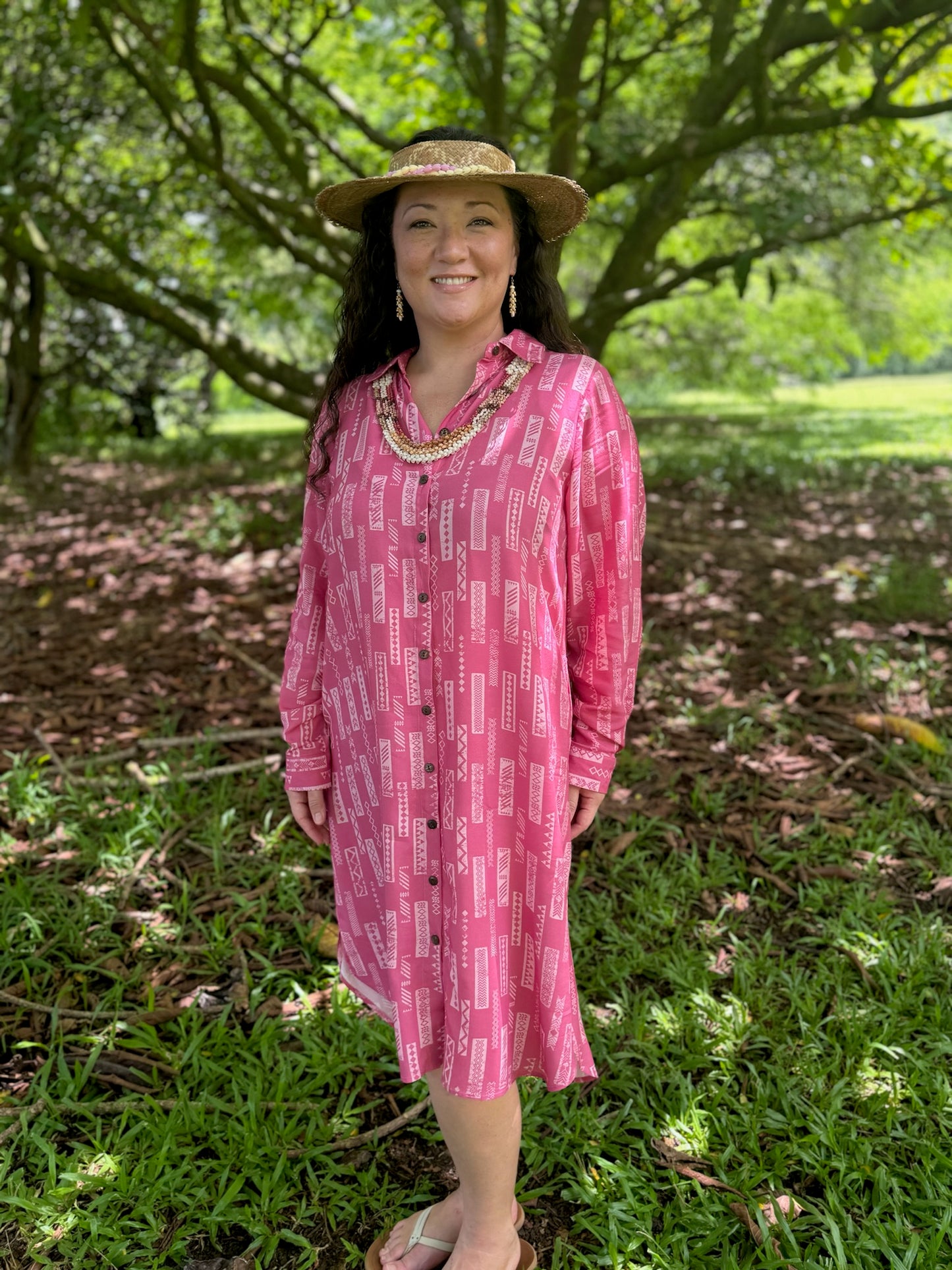 OHE WAHINE BUTTON DOWN DRESS