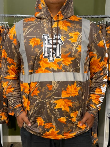 Fall Real Tree Camo Kane HI-VIS HOODIE