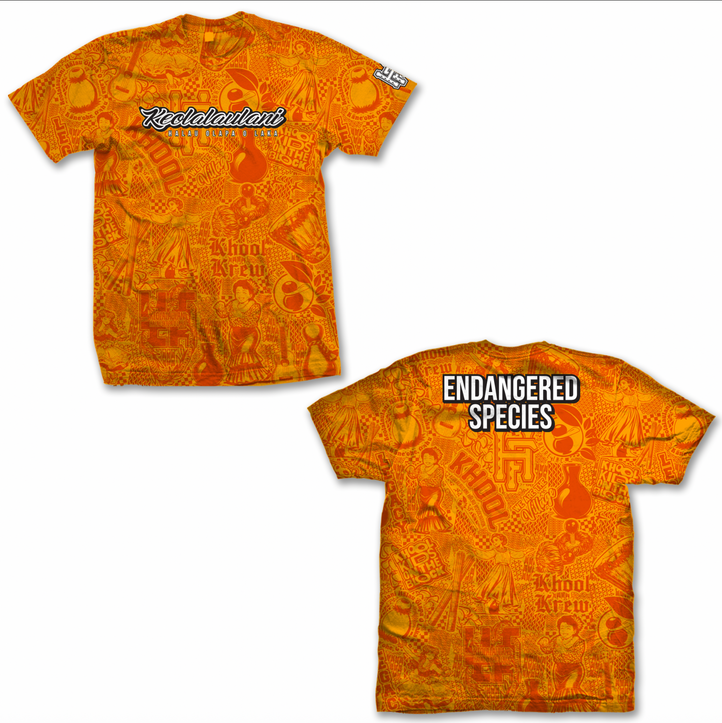 KHOOL STICKERBOMB TEE: ʻILIMA YELLOW